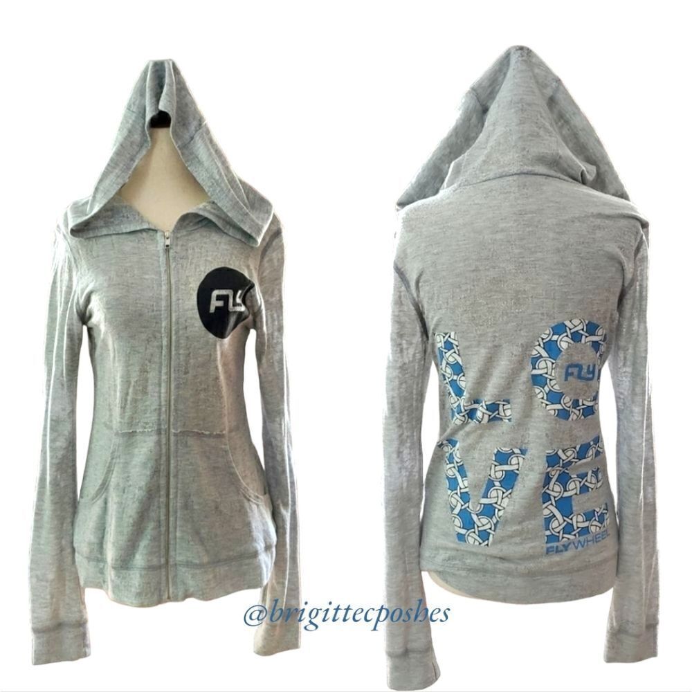 FLYWHEEL Distressed LOVE Hoodie Jacket